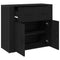 vidaXL Sideboard with Drawer Black Oak 80 x 33 x 70 cm Engineered wood