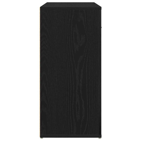 vidaXL Sideboard with Drawer Black Oak 80 x 33 x 70 cm Engineered wood