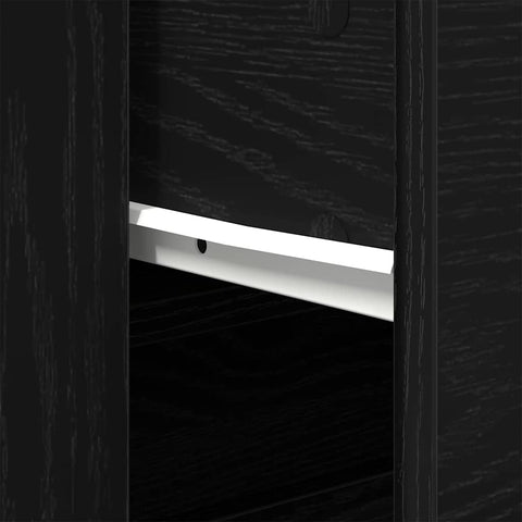 vidaXL Sideboard with Drawer Black Oak 80 x 33 x 70 cm Engineered wood