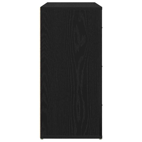 vidaXL Sideboard with Drawer Black Oak 80 x 33 x 70 cm Engineered wood