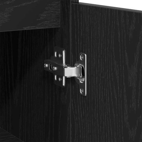 vidaXL Bathroom Cabinet Black Oak 30 x 30 x 100 cm Engineered wood