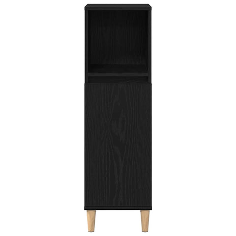 vidaXL Bathroom Cabinet Black Oak 30 x 30 x 100 cm Engineered wood
