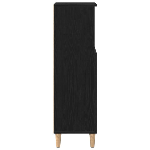 vidaXL Bathroom Cabinet Black Oak 30 x 30 x 100 cm Engineered wood