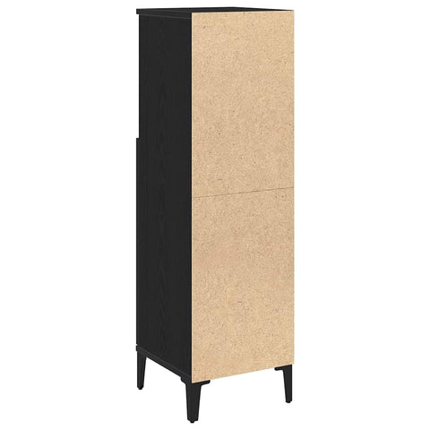 vidaXL Bathroom Cabinet Black oak 30 x 30 x 100 cm Engineered Wood