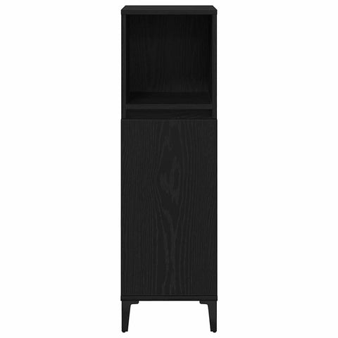 vidaXL Bathroom Cabinet Black oak 30 x 30 x 100 cm Engineered Wood