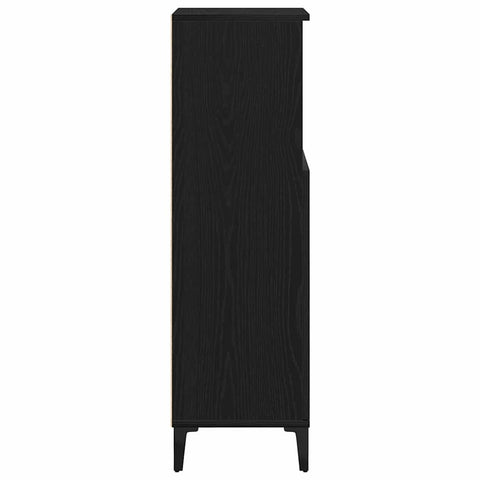 vidaXL Bathroom Cabinet Black oak 30 x 30 x 100 cm Engineered Wood