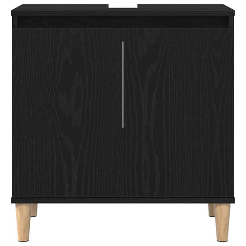 vidaXL Sink cabinet Black oak 58 x 33 x 60 cm Engineered Wood
