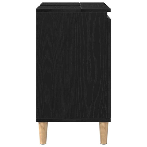 vidaXL Sink cabinet Black oak 58 x 33 x 60 cm Engineered Wood