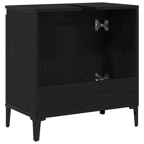 vidaXL Sink cabinet Black oak 58 x 33 x 60 cm Engineered Wood