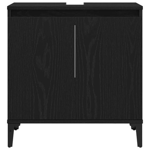 vidaXL Sink cabinet Black oak 58 x 33 x 60 cm Engineered Wood