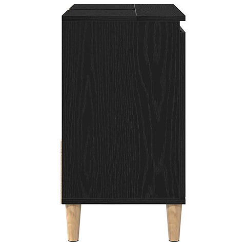 vidaXL Bathroom Cabinet Black oak 65 x 33 x 60 cm Engineered Wood