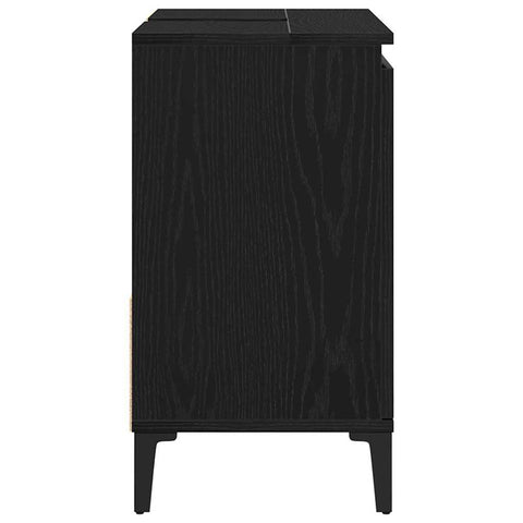 vidaXL Bathroom Cabinet Black oak 65 x 33 x 60 cm Engineered Wood