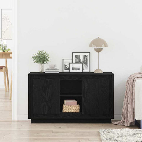 vidaXL Sideboard Black oak 102 x 35 x 60 cm Engineered wood