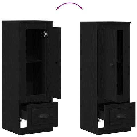 vidaXL Highboard Black Oak 36 x 35.5 x 103.5 cm Engineered wood