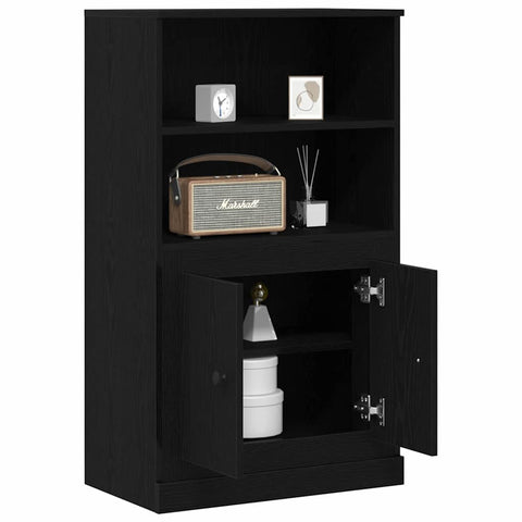 vidaXL Highboard Black Oak 60 x 35.5 x 103.5 cm Engineered wood