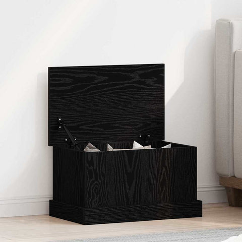 vidaXL Storage Box Black oak 50 x 30 x 28 cm Engineered Wood
