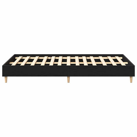 vidaXLBed FrameBlack oak 120 x 200 cm Engineered wood
