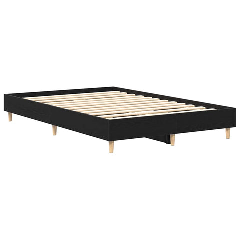 vidaXLBed FrameBlack oak 135 x 190 cm Engineered wood