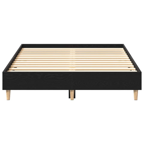vidaXLBed FrameBlack oak 135 x 190 cm Engineered wood