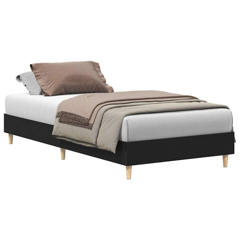 vidaXLBed FrameBlack oak 75 x 190 cm Engineered wood