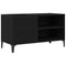 vidaXL Record Cabinet Black oak 84.5 x 38 x 48 cm Engineered wood