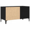 vidaXL Record Cabinet Black oak 84.5 x 38 x 48 cm Engineered wood