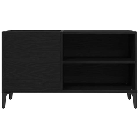 vidaXL Record Cabinet Black oak 84.5 x 38 x 48 cm Engineered wood