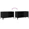 vidaXL Record Cabinet Black oak 84.5 x 38 x 48 cm Engineered wood