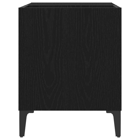 vidaXL Record Cabinet Black oak 84.5 x 38 x 48 cm Engineered wood