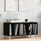 vidaXL Record Cabinet Black oak 100 x 38 x 48 cm Engineered wood