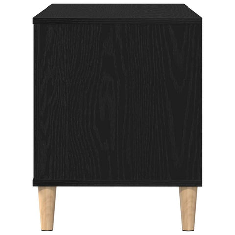 vidaXL Record Cabinet Black oak 100 x 38 x 48 cm Engineered wood