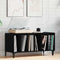 vidaXL Record Cabinet Black oak 100 x 38 x 48 cm Engineered wood