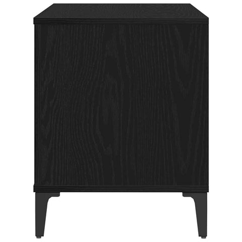 vidaXL Record Cabinet Black oak 100 x 38 x 48 cm Engineered wood