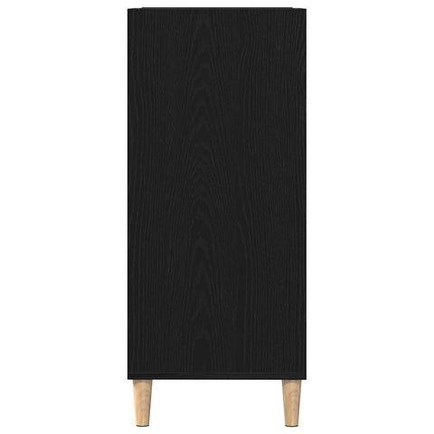 vidaXL Record Cabinet Black oak 84.5 x 38 x 89 cm Engineered wood