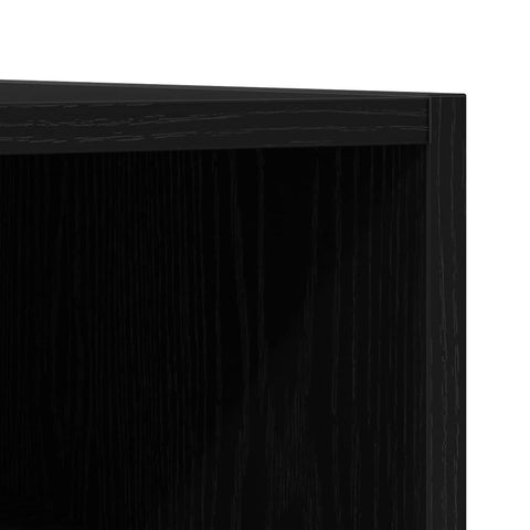 vidaXL Record Cabinet Black oak 84.5 x 38 x 89 cm Engineered wood
