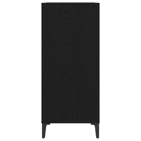 vidaXL Record Cabinet Black oak 84.5 x 38 x 89 cm Engineered wood