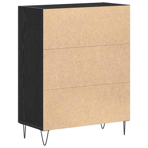 vidaXL Sideboard Black oak 69.5 x 34 x 90 cm Engineered wood