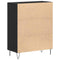 vidaXL Sideboard Black oak 69.5 x 34 x 90 cm Engineered wood