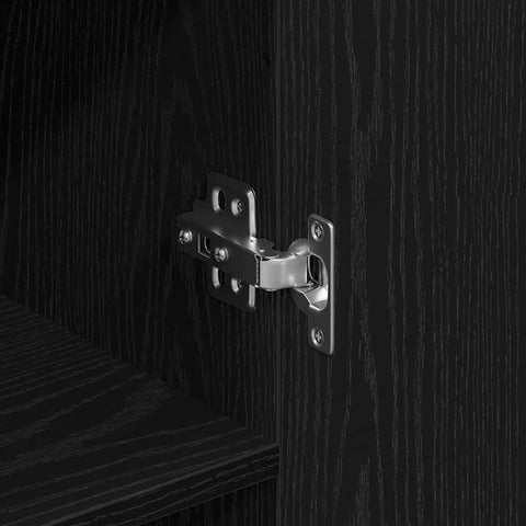 vidaXL Sideboard Black Oak 69.5 x 34 x 90 cm Engineered wood