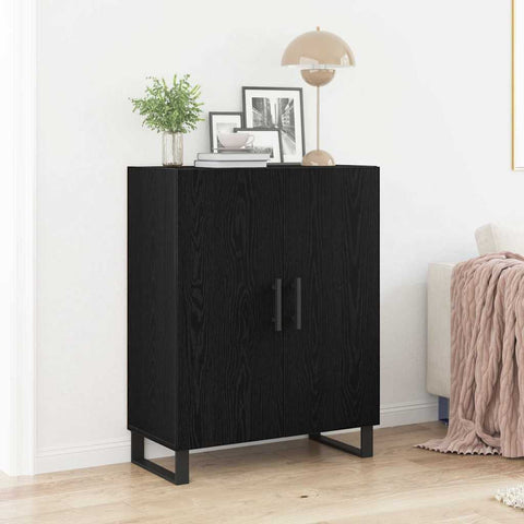 vidaXL Sideboard Black oak 69.5 x 34 x 90 cm Engineered wood