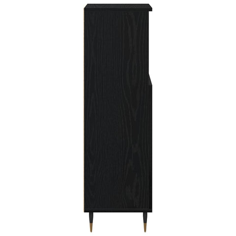 vidaXL Bathroom Cabinet Black Oak 30 x 30 x 100 cm Engineered Wood