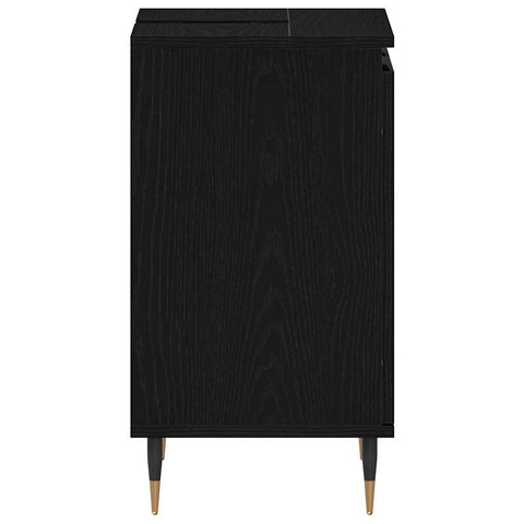 vidaXL Bathroom Sink Cabinet Black Oak 58 x 33 x 60 cm Engineered Wood