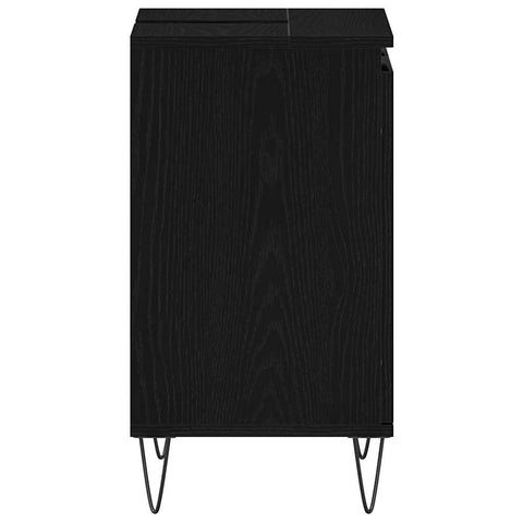 vidaXL Bathroom Sink Cabinet Black Oak 58 x 33 x 60 cm Engineered Wood