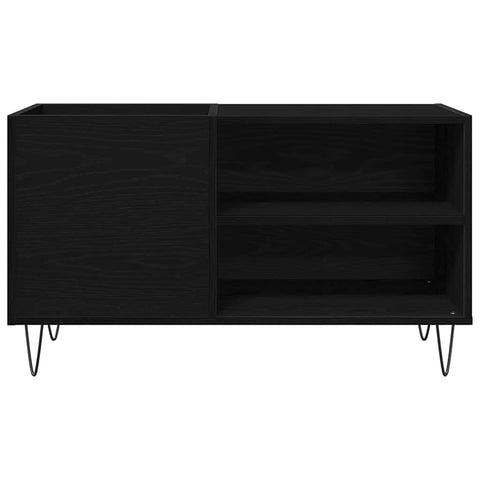 vidaXL Record Cabinet Black oak 85 x 38 x 48 cm Engineered Wood