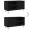 vidaXL Record Cabinet Black oak 85 x 38 x 48 cm Engineered Wood