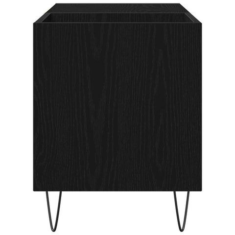 vidaXL Record Cabinet Black oak 85 x 38 x 48 cm Engineered Wood