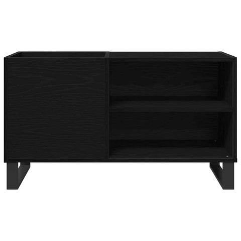 vidaXL Record Cabinet Black oak 85 x 38 x 48 cm Engineered Wood