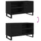 vidaXL Record Cabinet Black oak 85 x 38 x 48 cm Engineered Wood
