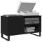 vidaXL Record Cabinet Black oak 85 x 38 x 48 cm Engineered Wood
