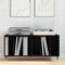 vidaXL Record Cabinet Black oak 100 x 38 x 48 cm Engineered Wood